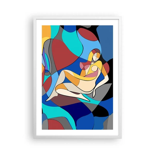 Poster în ramă albă - Nudul cubist - 50x70 cm