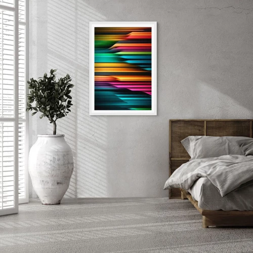 Poster în ramă albă - Orgă de lumină - 50x70 cm