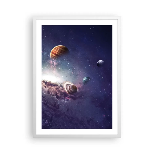 Poster în ramă albă - Sistemul de dans solar - 50x70 cm