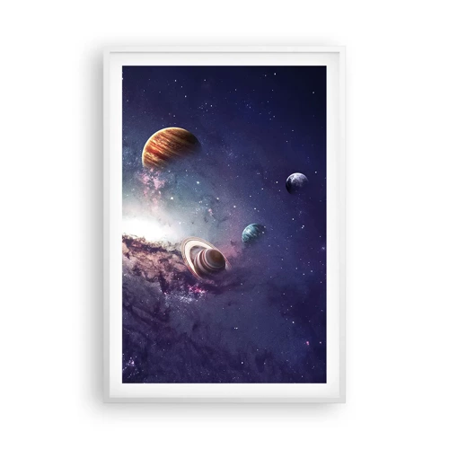 Poster în ramă albă - Sistemul de dans solar - 61x91 cm