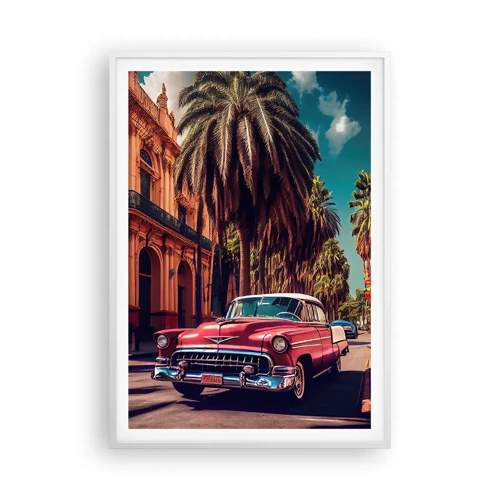 Poster în ramă albă - Tot în Havana - 70x100 cm