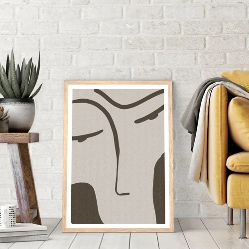 Poster în ramă de stejar deschis - Ca într-un tablou de Modigliani - 50x70 cm