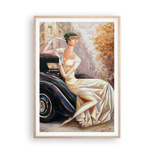 Poster în ramă de stejar deschis - Eleganță retro - 70x100 cm