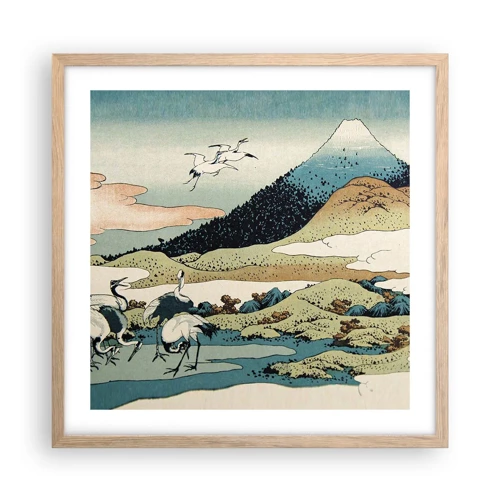 Poster în ramă de stejar deschis - În mod japonez - 50x50 cm