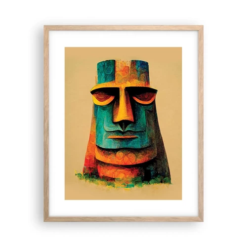 Poster în ramă de stejar deschis - Statuie, dar simpatică - 40x50 cm