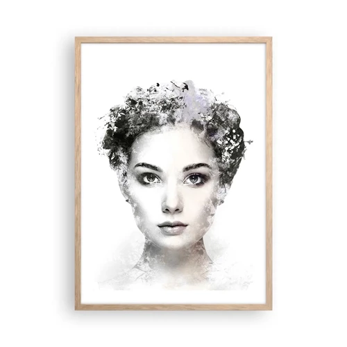 Poster în ramă de stejar deschis - Un portret extrem de elegant - 50x70 cm