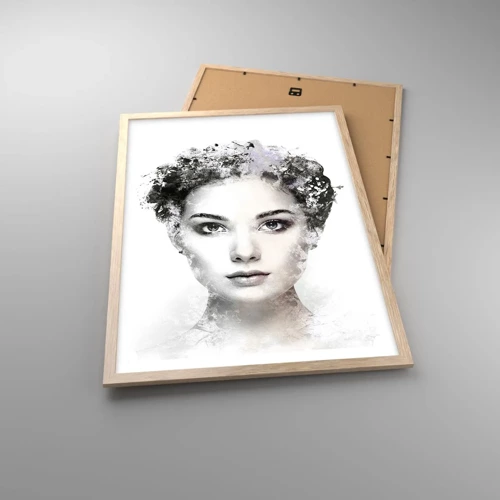 Poster în ramă de stejar deschis - Un portret extrem de elegant - 50x70 cm