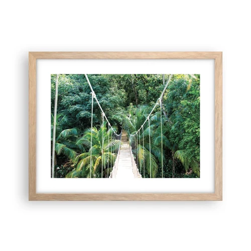 Poster în ramă de stejar deschis - Welcome to the jungle! - 40x30 cm