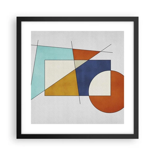 Poster în ramă neagră - Abstracție: distracție modernistă - 40x40 cm