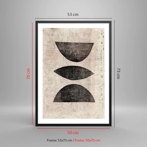 Poster în ramă neagră - Abstracție etnică - 50x70 cm