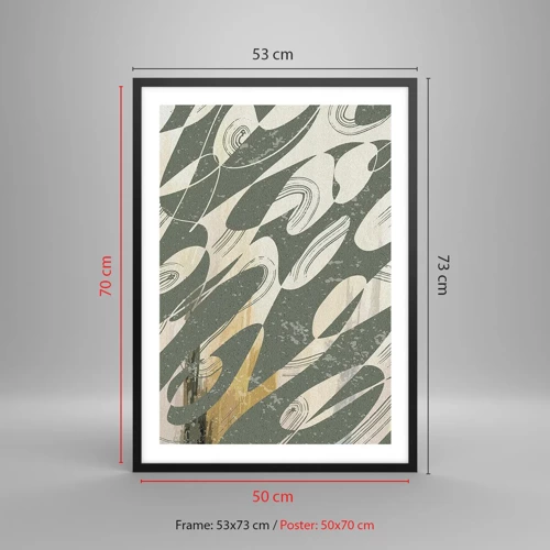 Poster în ramă neagră - Abstracție ritmică - 50x70 cm