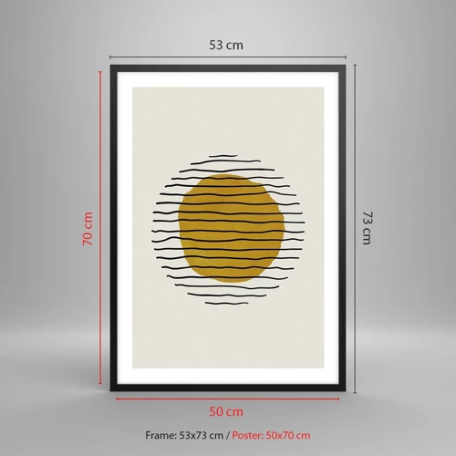 Poster în ramă neagră - Abstracție tremurândă de căldură - 50x70 cm