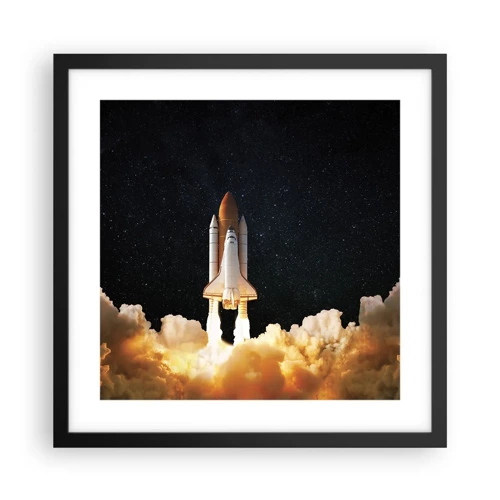 Poster în ramă neagră - Ad astra! - 40x40 cm