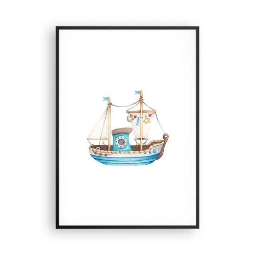 Poster în ramă neagră - Ahoy aventura! - 70x100 cm