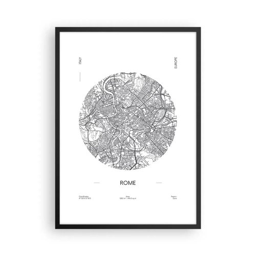 Poster în ramă neagră - Anatomia Romei - 50x70 cm