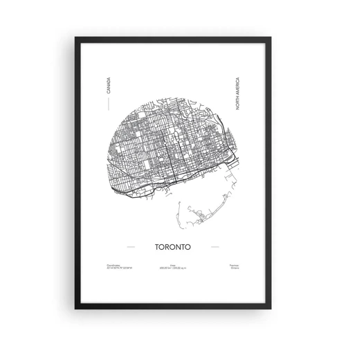 Poster în ramă neagră - Anatomia Toronto - 50x70 cm