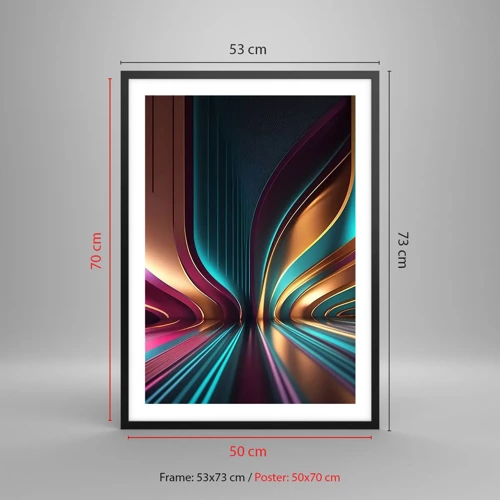 Poster în ramă neagră - Arhitectură de lumină - 50x70 cm