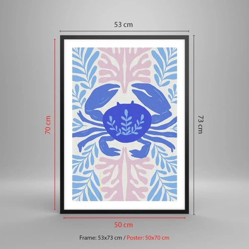 Poster în ramă neagră - Ca o floare de mare - 50x70 cm