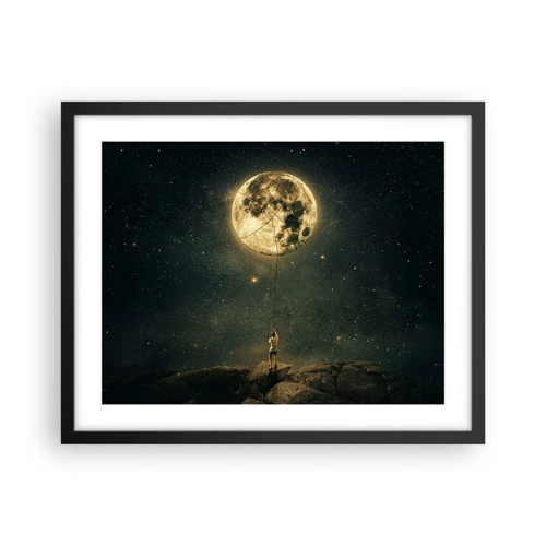 Poster în ramă neagră - Cel care a furat Luna - 50x40 cm