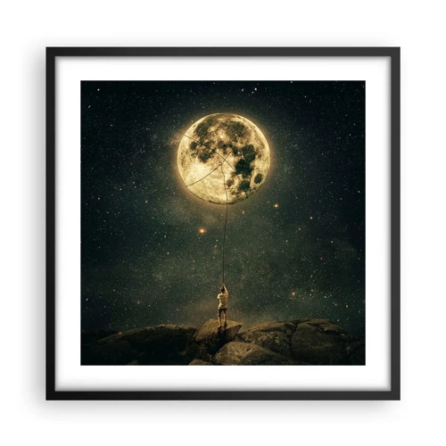 Poster în ramă neagră - Cel care a furat Luna - 50x50 cm