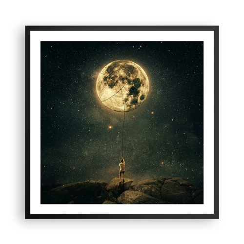 Poster în ramă neagră - Cel care a furat Luna - 60x60 cm