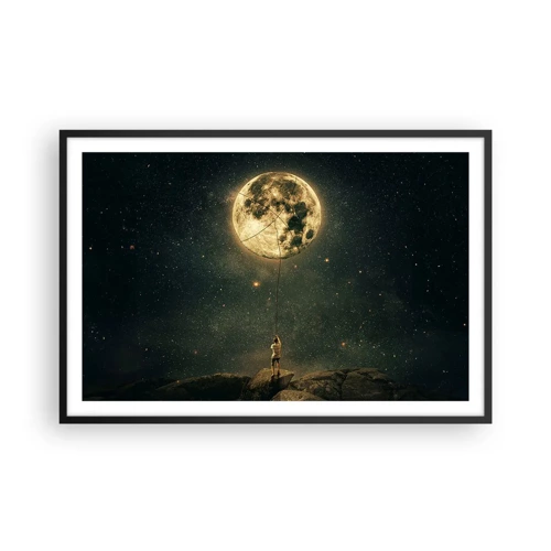 Poster în ramă neagră - Cel care a furat Luna - 91x61 cm