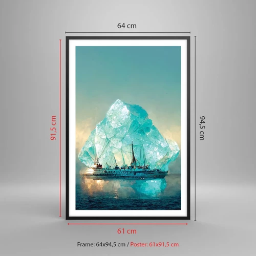 Poster în ramă neagră - Diamant arctic - 61x91 cm