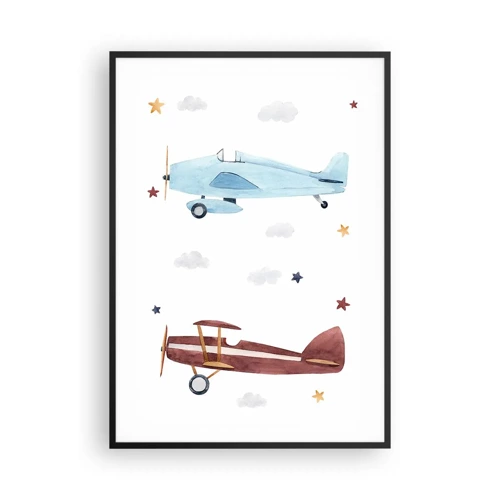 Poster în ramă neagră - Domnule Pilot, vă așteptăm! - 70x100 cm