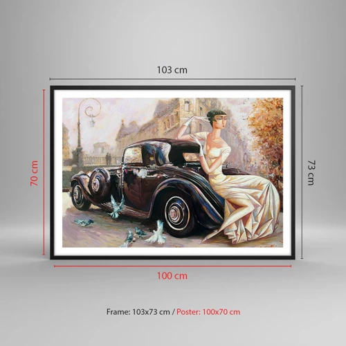 Poster în ramă neagră - Eleganță retro - 100x70 cm