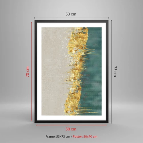 Poster în ramă neagră - Frontiera de aur - 50x70 cm