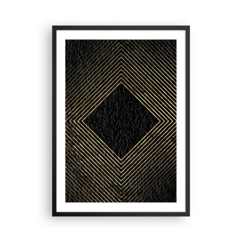 Poster în ramă neagră - Geometrie în stil glamour - 50x70 cm