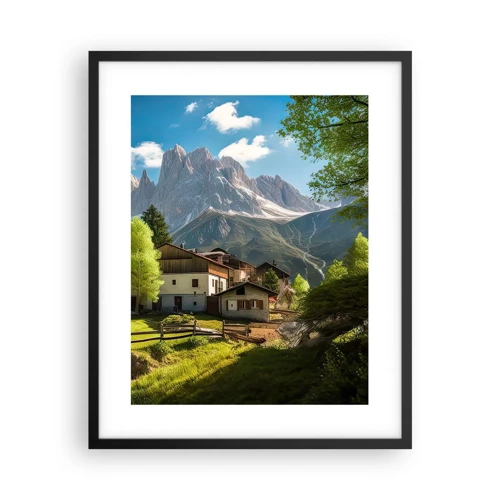 Poster în ramă neagră - Idilă alpină - 40x50 cm