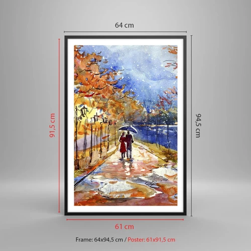 Poster în ramă neagră - Împreună până la limita de timp - 61x91 cm