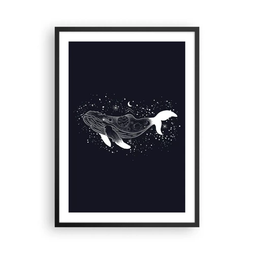 Poster în ramă neagră - În oceanul universului - 50x70 cm