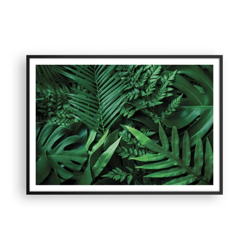 Poster în ramă neagră - Înfășurate în verde - 100x70 cm