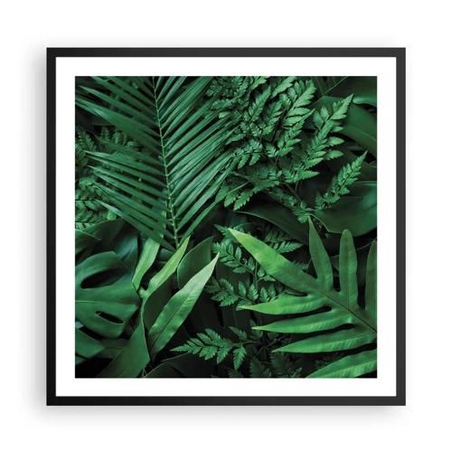 Poster în ramă neagră - Înfășurate în verde - 60x60 cm