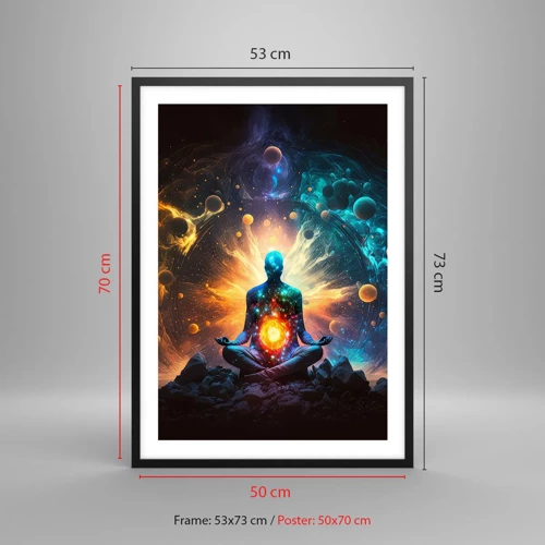 Poster în ramă neagră - Liniște cosmică - 50x70 cm