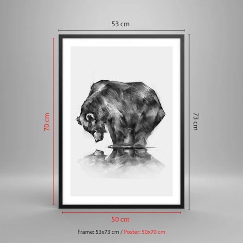 Poster în ramă neagră - Mă bucur să văd pe cineva apropiat - 50x70 cm