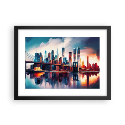 Poster în ramă neagră - New York fenomenal - 40x30 cm