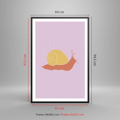 Poster în ramă neagră - Nu e nicio grabă - 61x91 cm