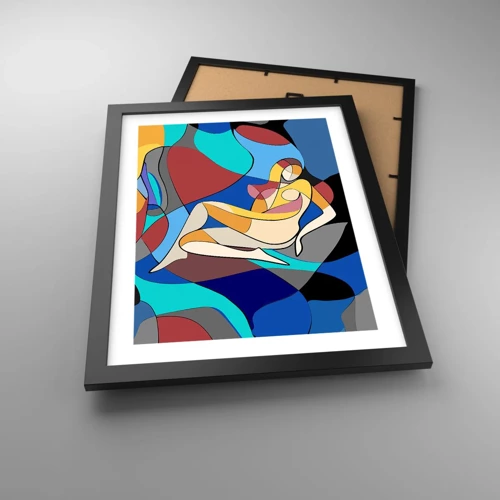 Poster în ramă neagră - Nudul cubist - 30x40 cm