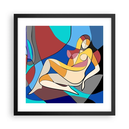 Poster în ramă neagră - Nudul cubist - 40x40 cm