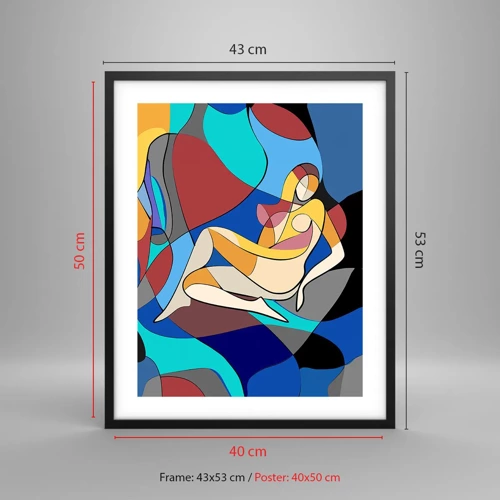 Poster în ramă neagră - Nudul cubist - 40x50 cm