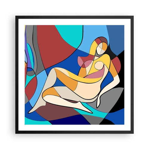 Poster în ramă neagră - Nudul cubist - 60x60 cm