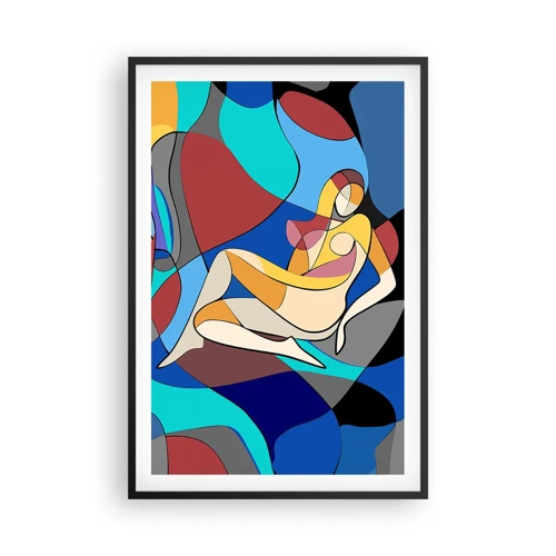 Poster în ramă neagră - Nudul cubist - 61x91 cm