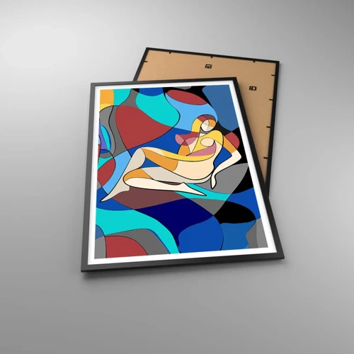 Poster în ramă neagră - Nudul cubist - 61x91 cm