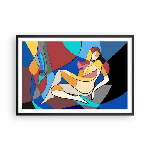 Poster în ramă neagră - Nudul cubist - 91x61 cm