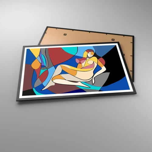 Poster în ramă neagră - Nudul cubist - 91x61 cm