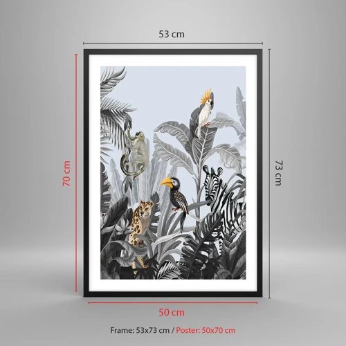 Poster în ramă neagră - O fabulă africană - 50x70 cm