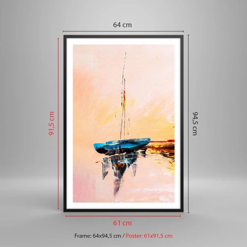 Poster în ramă neagră - O seară în golf - 61x91 cm